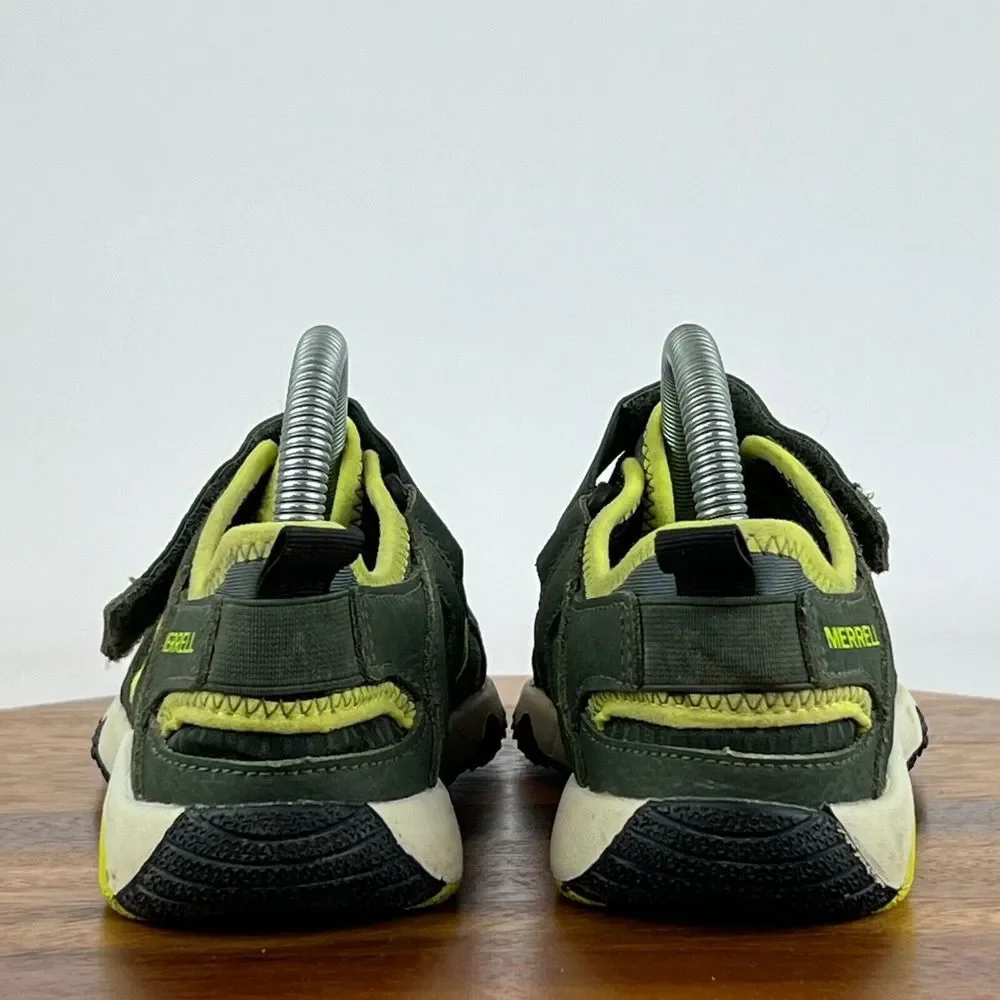 Big Kids Merrell Hydro Free Roam Olive Green Water Hiking Sandals Shoes Size 5 Y